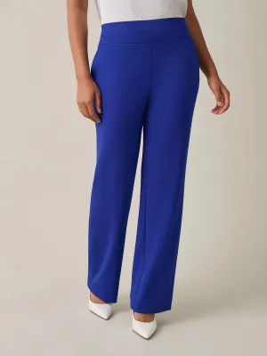 Pull-On Wide Leg Pants, Royal Signature