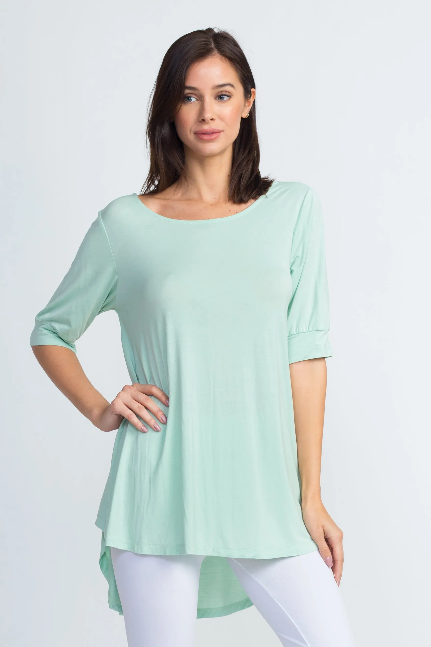 Relaxed Strappy Back Hi-Low Tunic Top