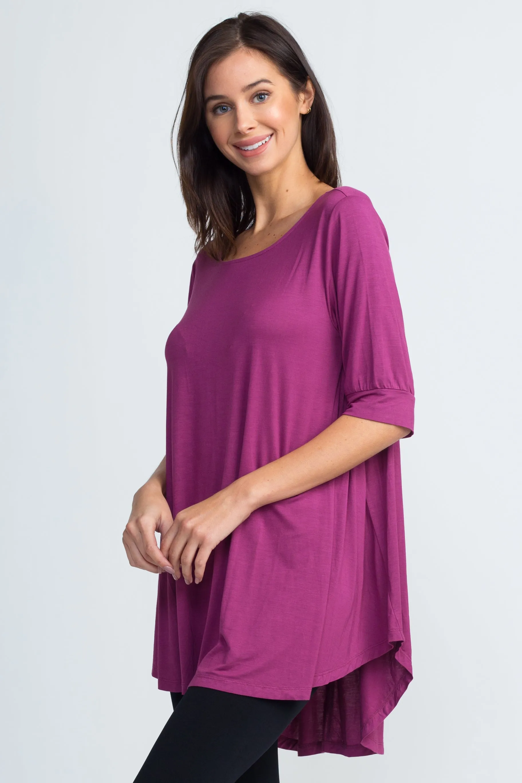 Relaxed Strappy Back Hi-Low Tunic Top
