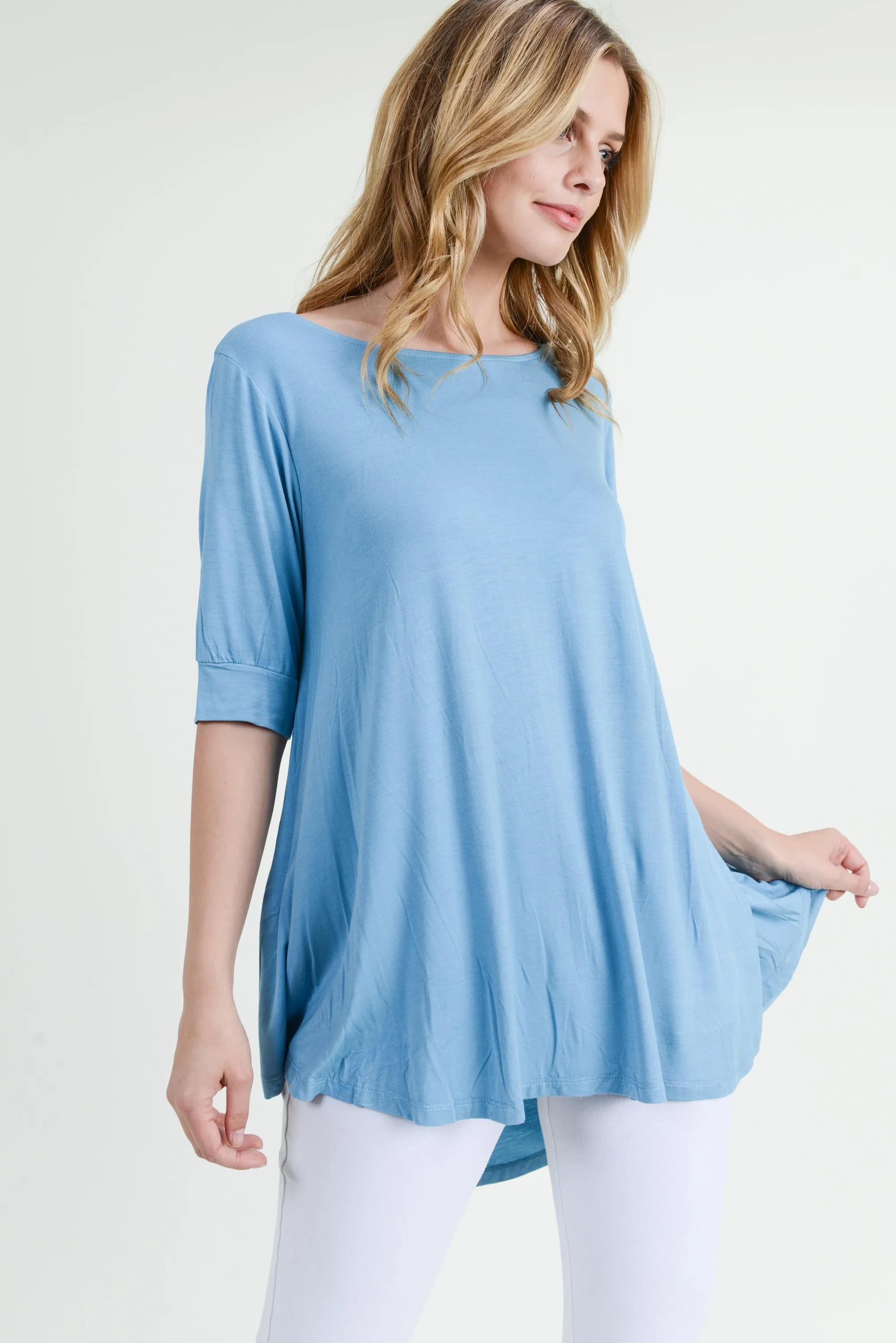 Relaxed Strappy Back Hi-Low Tunic Top