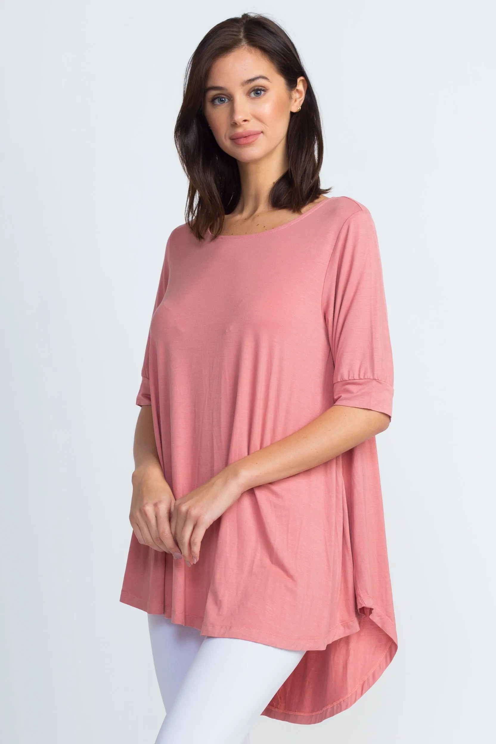 Relaxed Strappy Back Hi-Low Tunic Top