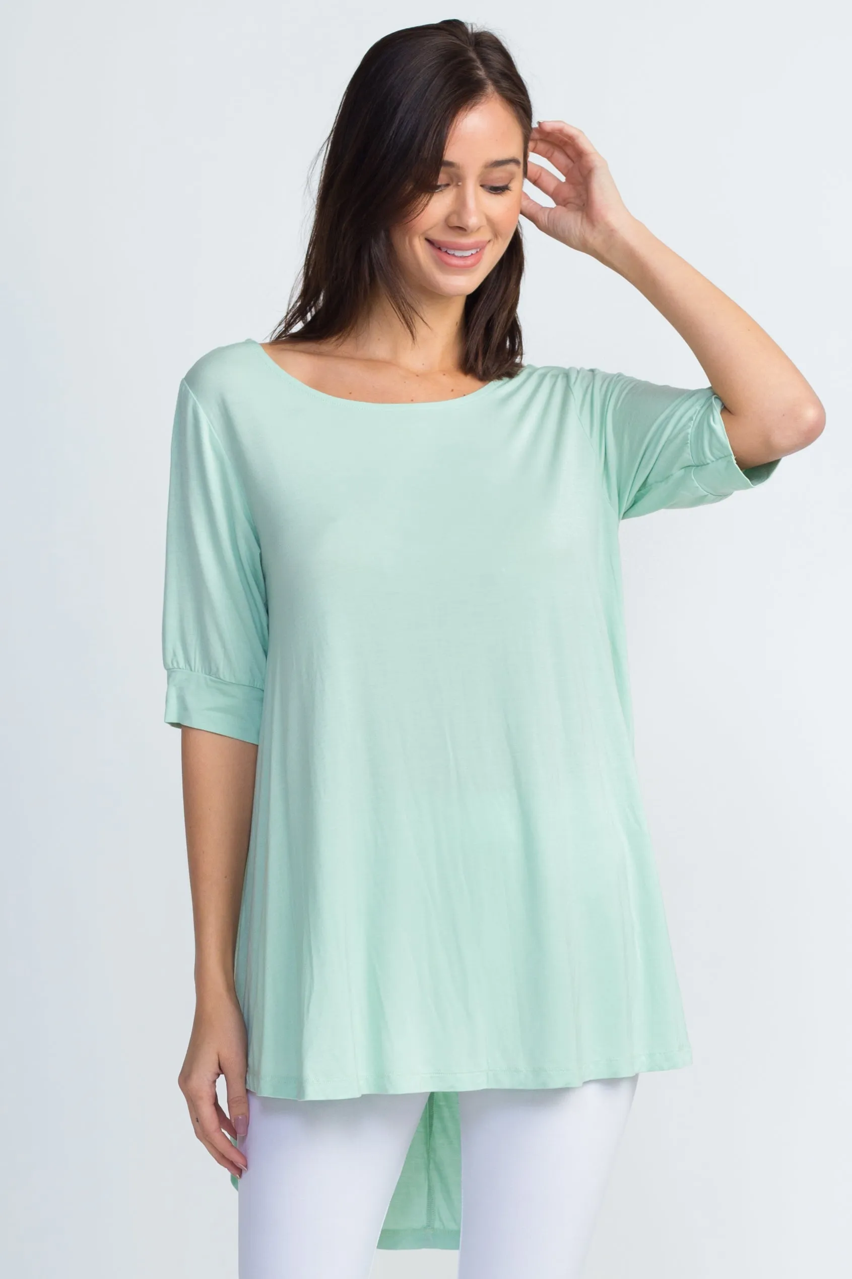 Relaxed Strappy Back Hi-Low Tunic Top