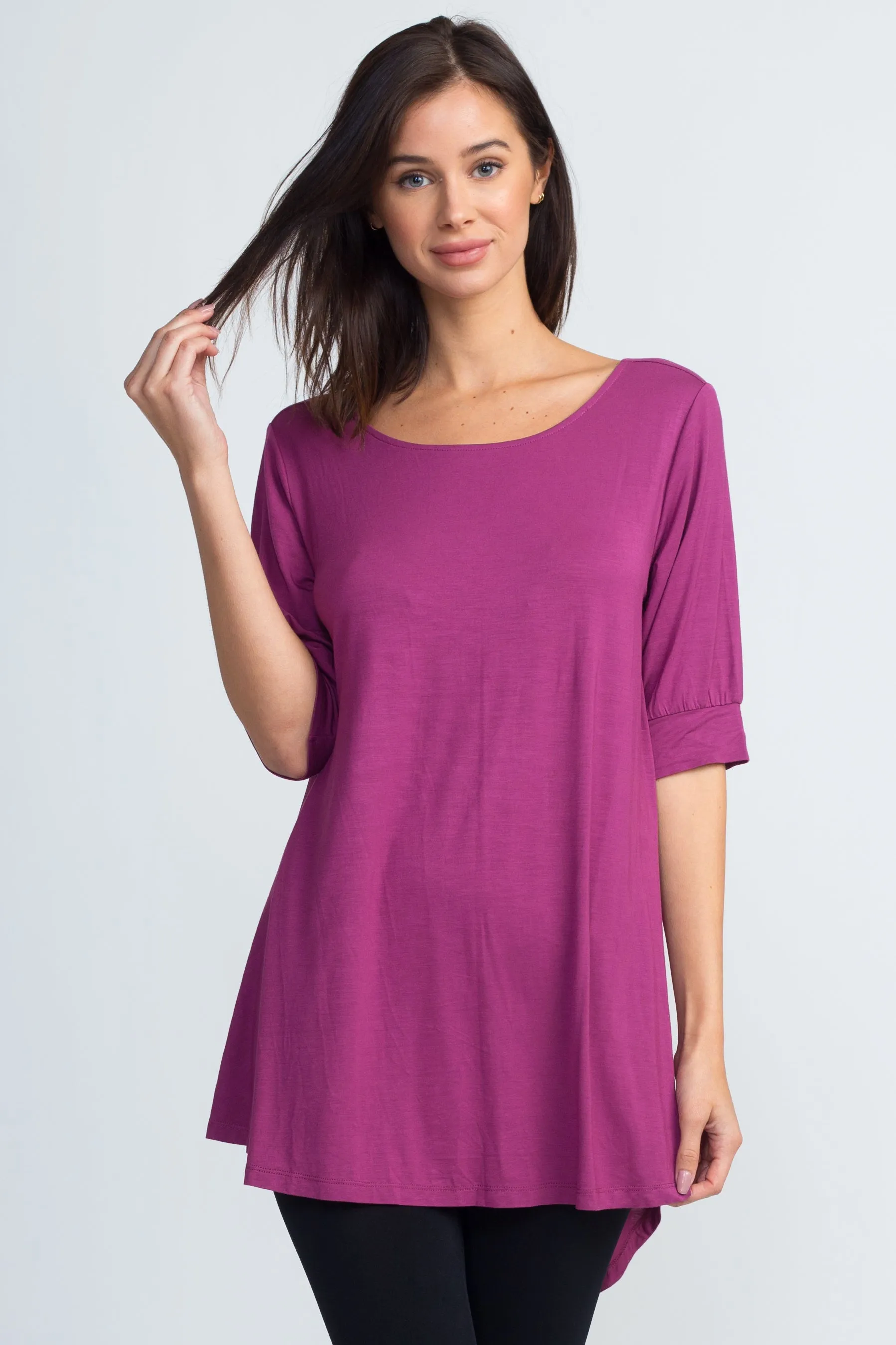 Relaxed Strappy Back Hi-Low Tunic Top