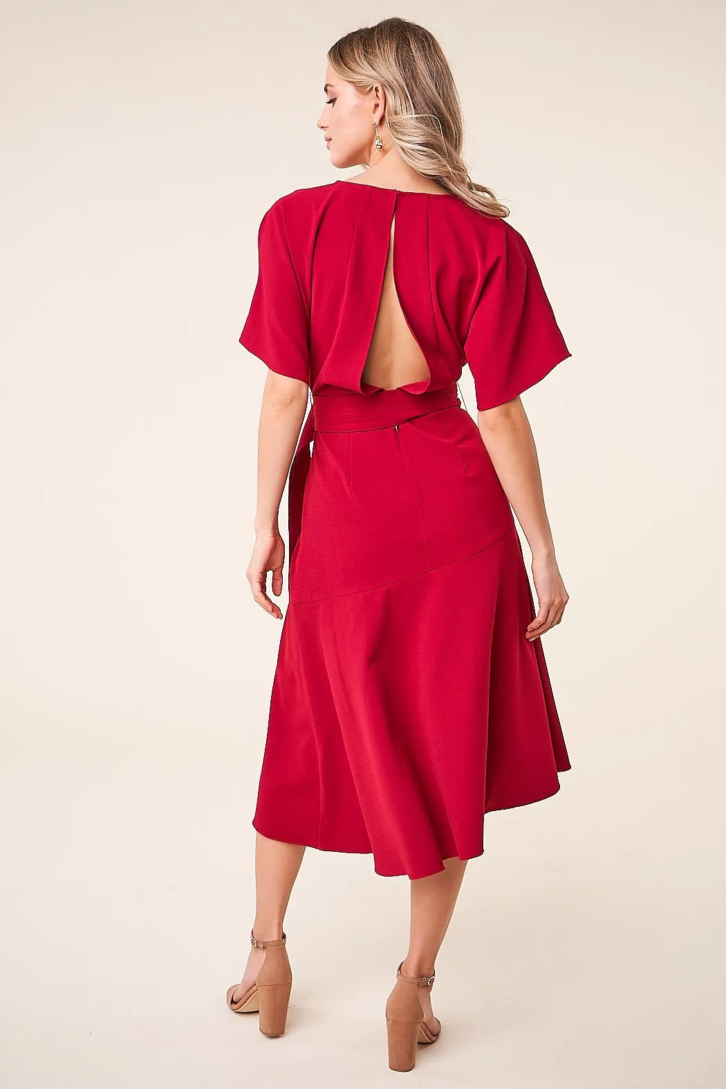 Rise Up Belted Midi Dress