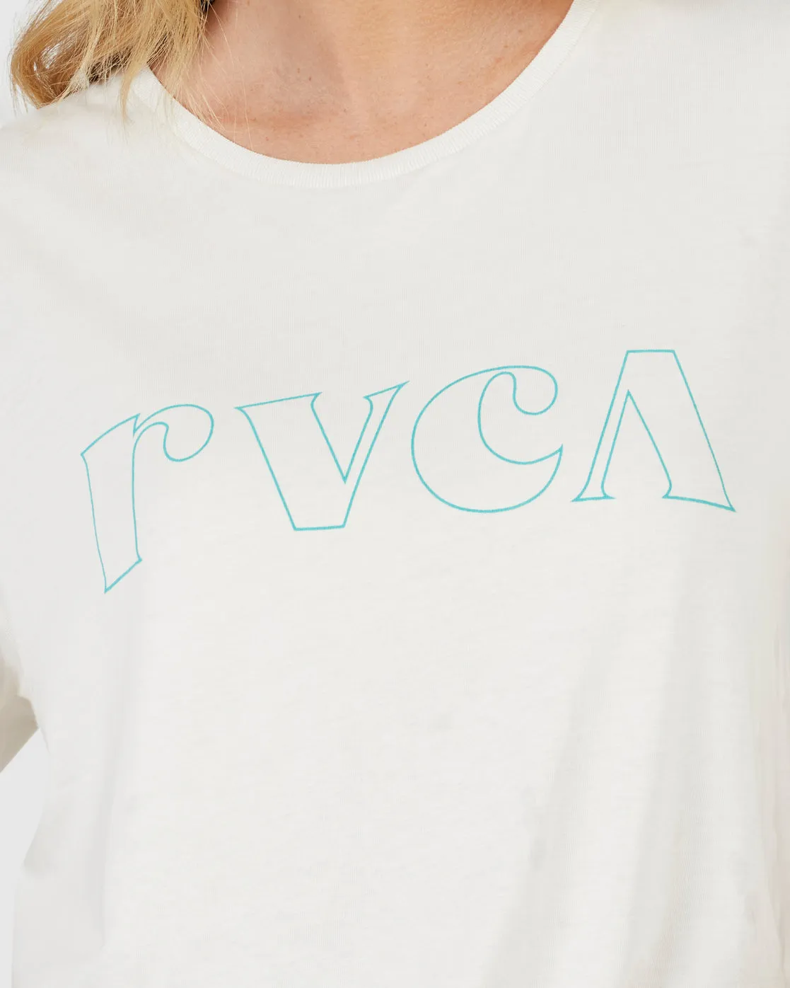 RVCA Curl Keyline Graphic Tee - Cloud/Blue