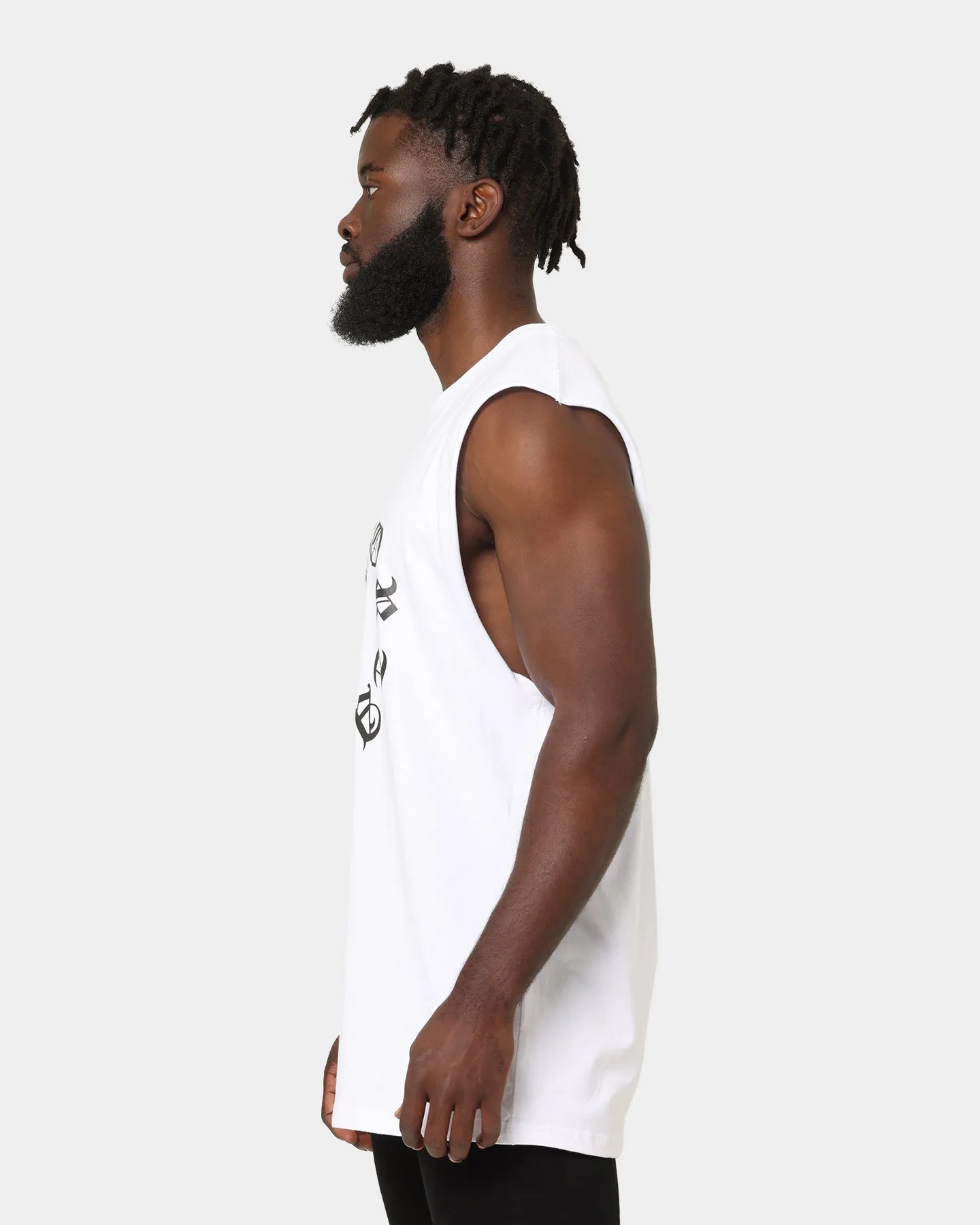 Saint Morta Humanity Oversized Muscle T-Shirt White