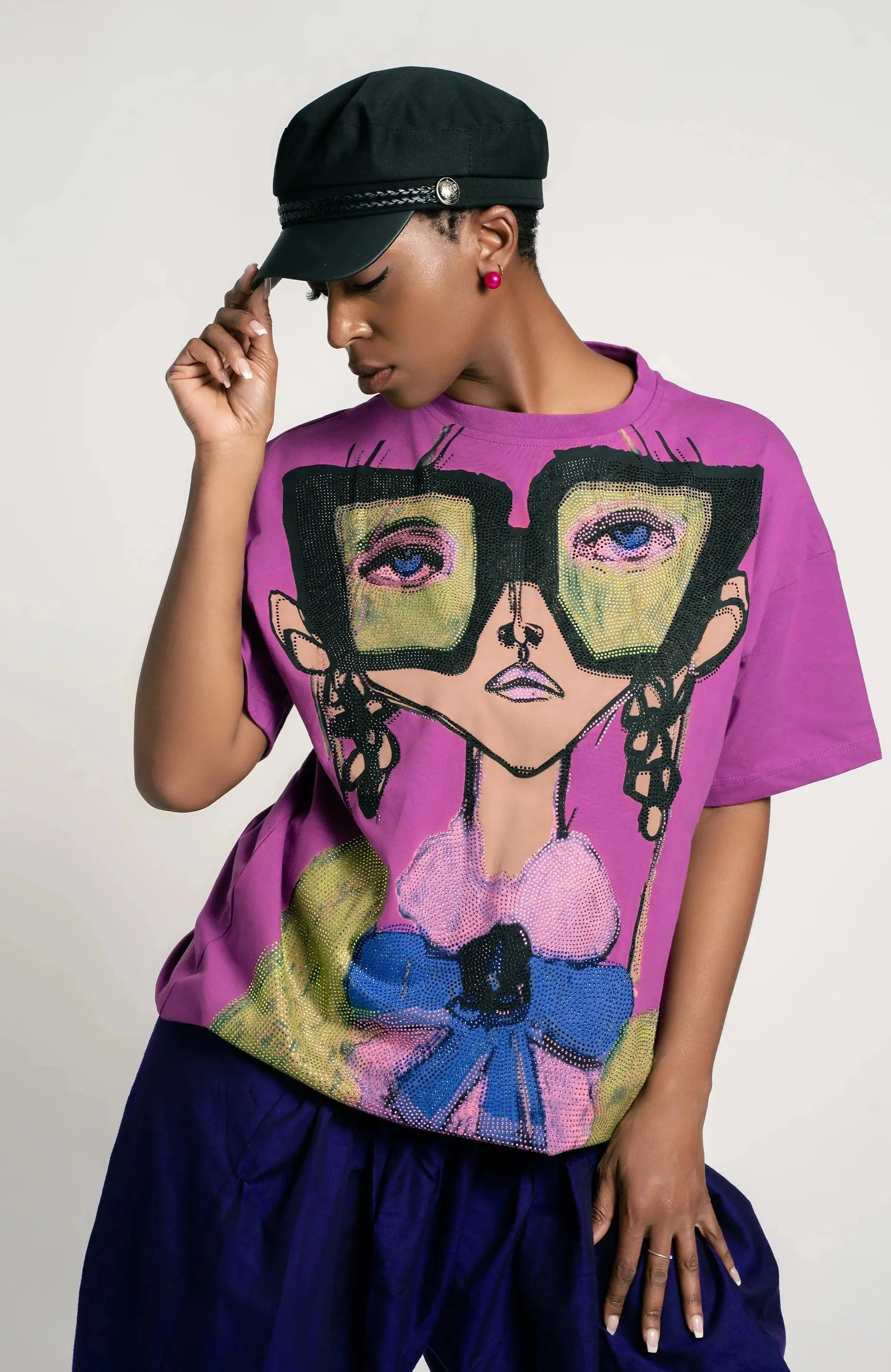 Sassy Girl Graphic Tee w/ Rhinestones