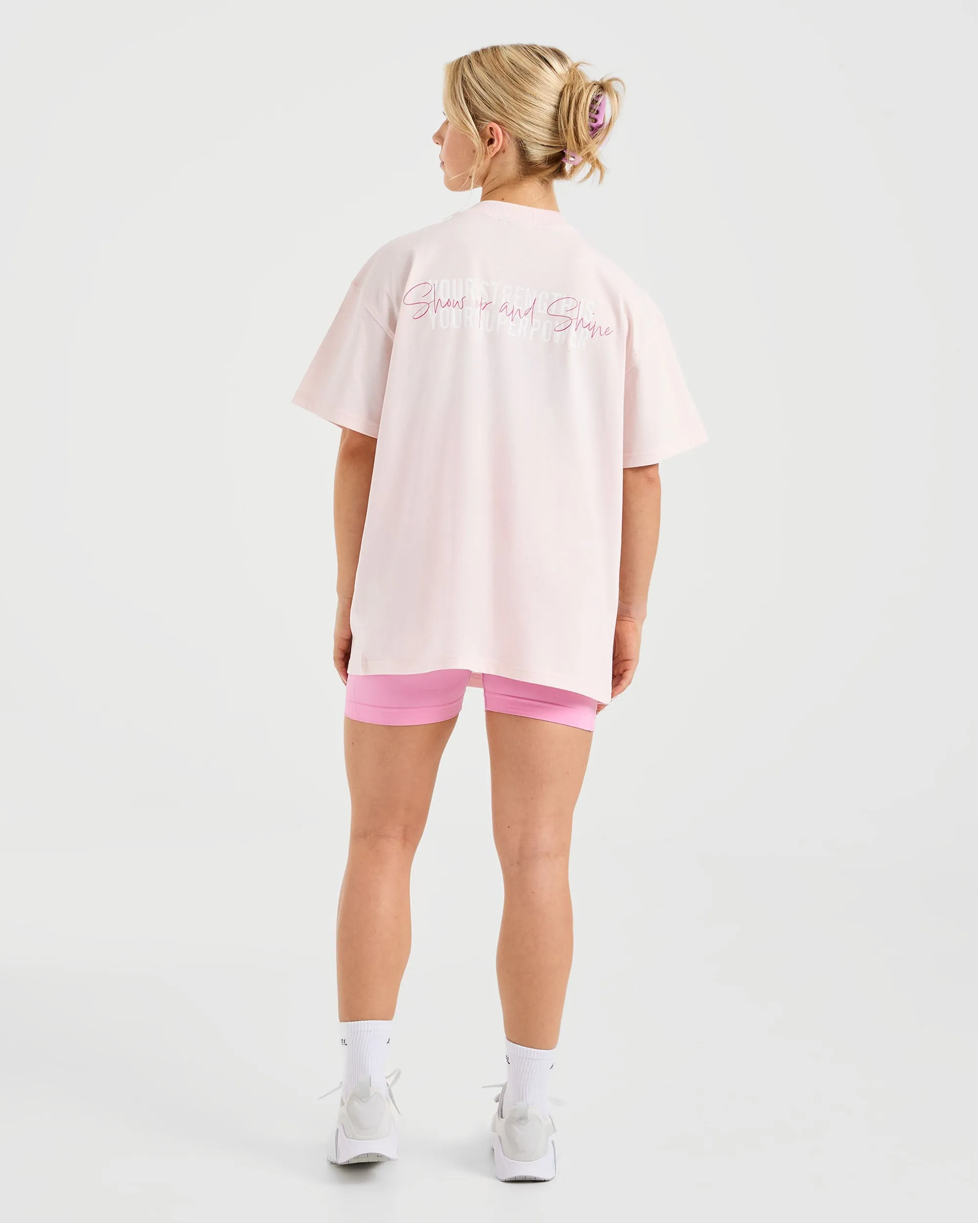 Show Up Oversized T Shirt - Pink