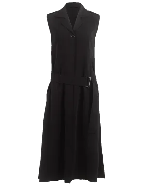 Sleeveless Belted Midi Dress