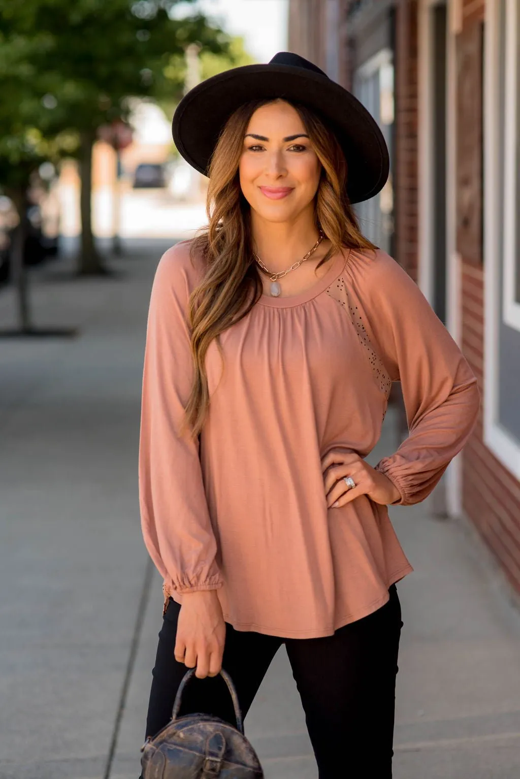 Speckled Back Dolman Tee