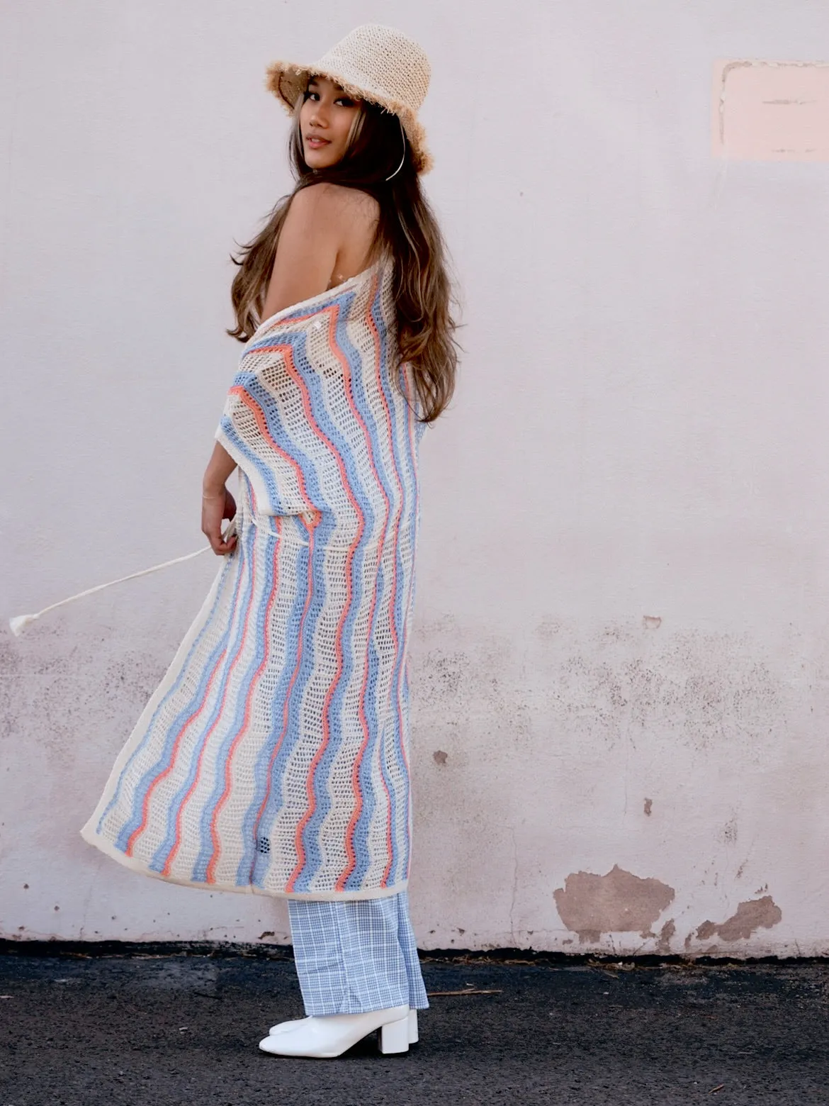 Thin Crochet Sweater Kimono
