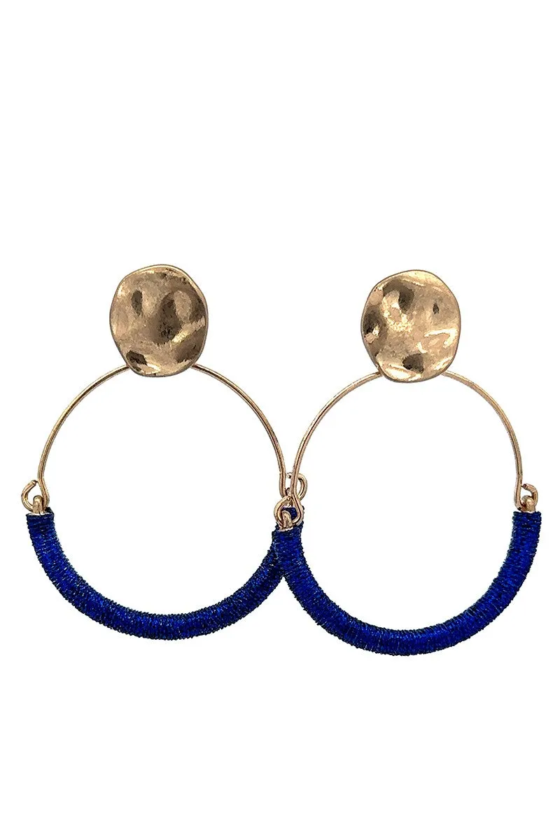 Threaded Half Circle Earrings