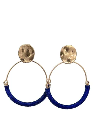 Threaded Half Circle Earrings