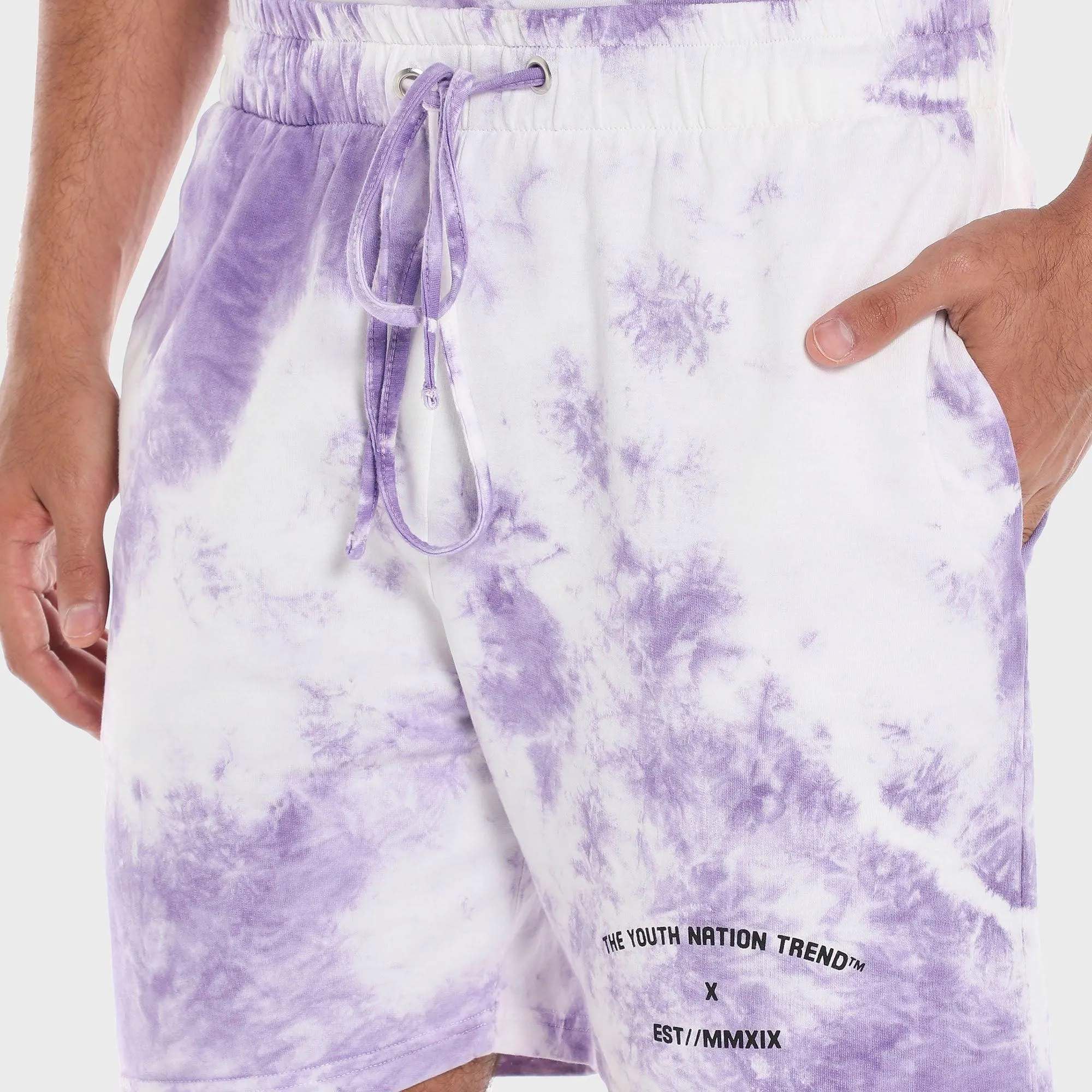 TIE DYE PARADISE MIXED COLOR SHORTS -UNISEX