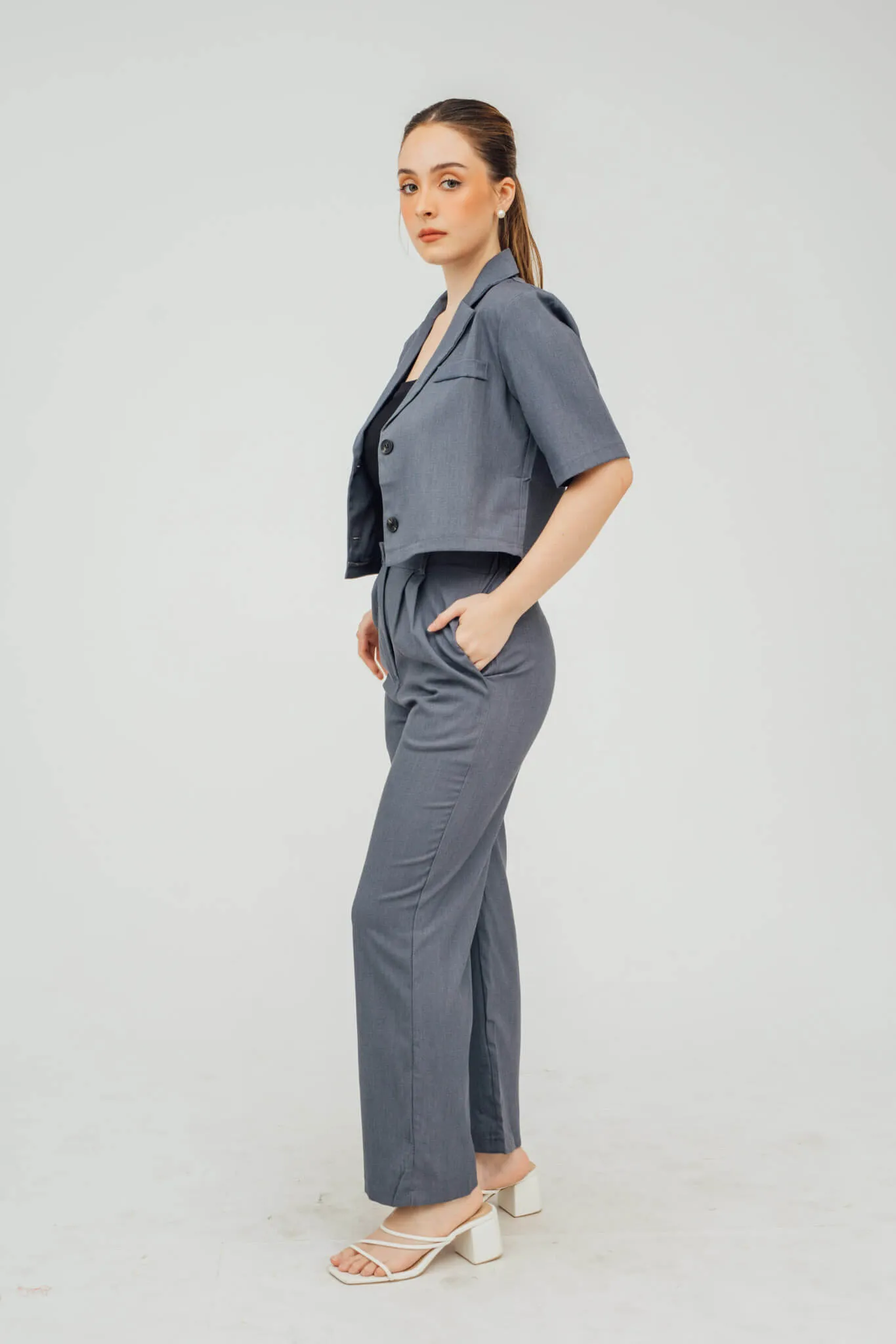 Wendy Crop Polo and Trouser Coordinates