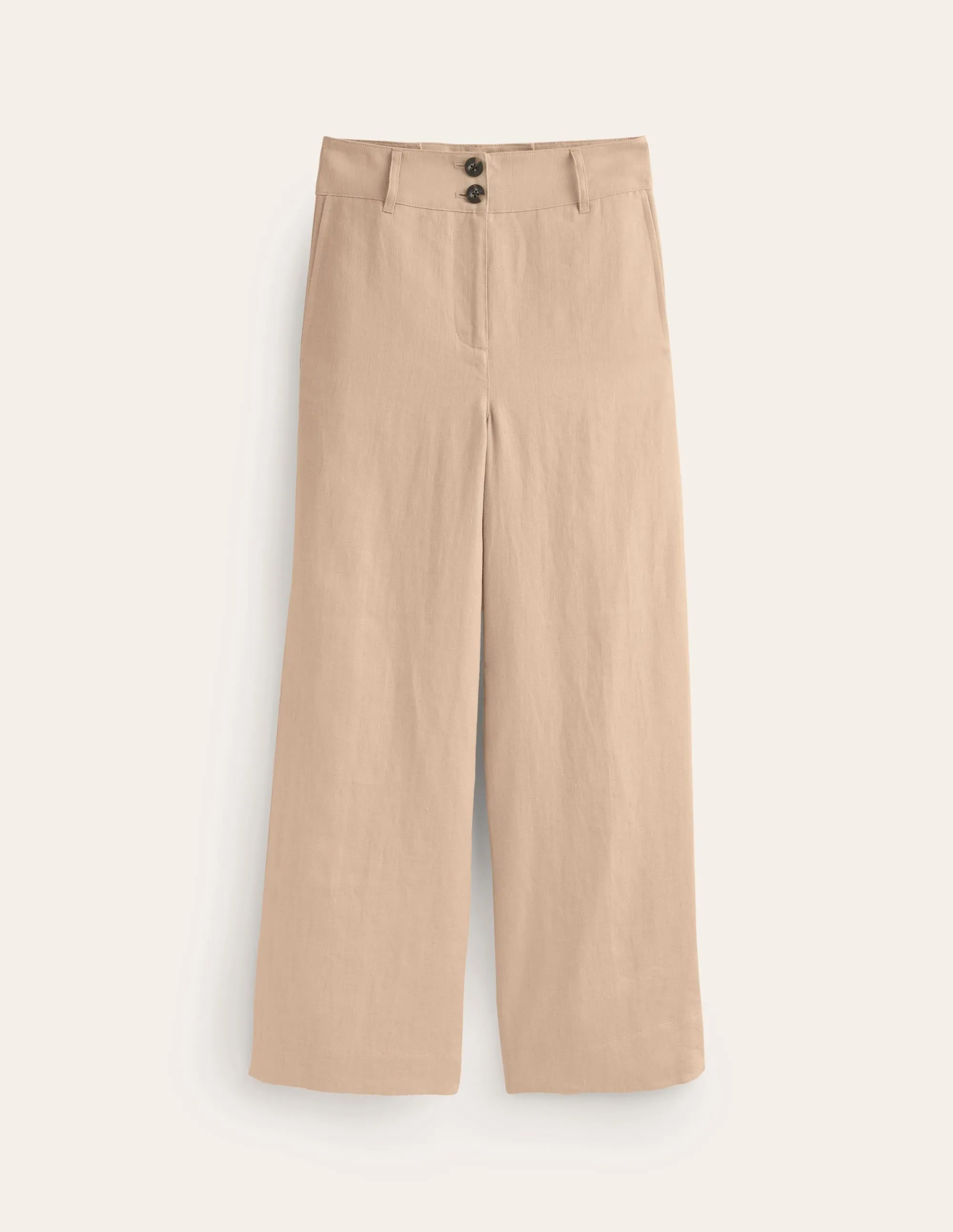 Westbourne Linen Crop Trousers-Neutral