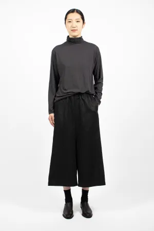 Wide Cropped Pant Black