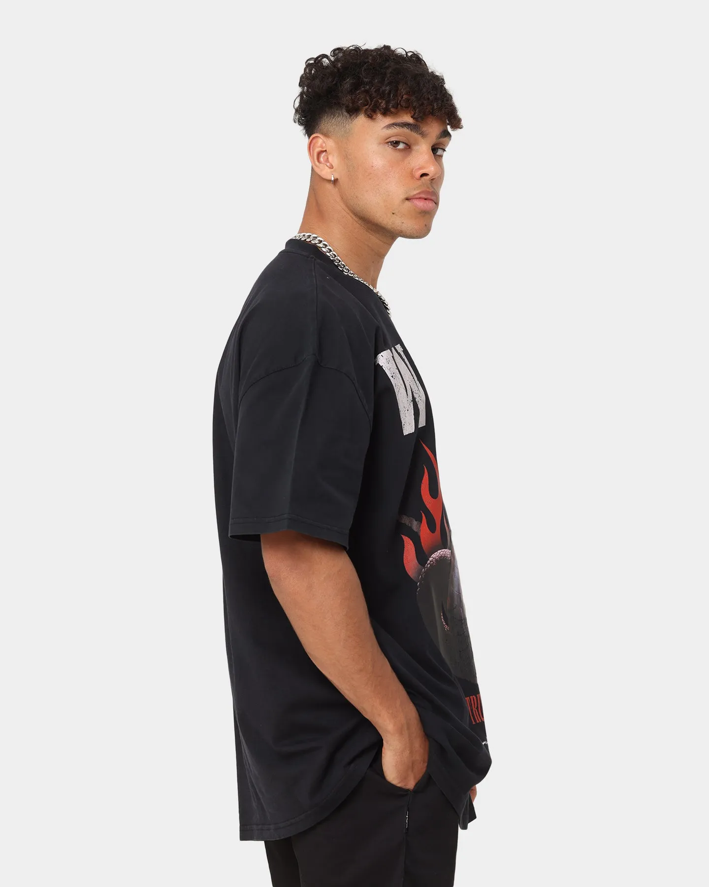WNDRR Serpent Vintage T-Shirt Washed Black