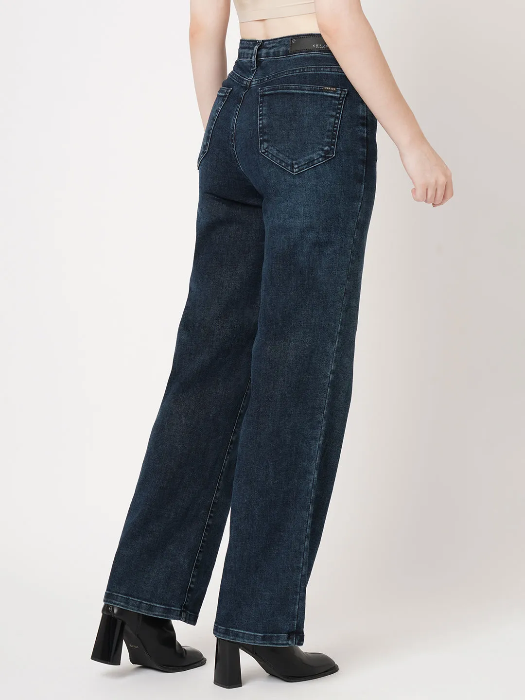 Women High Rise WIDE LEG Jeans