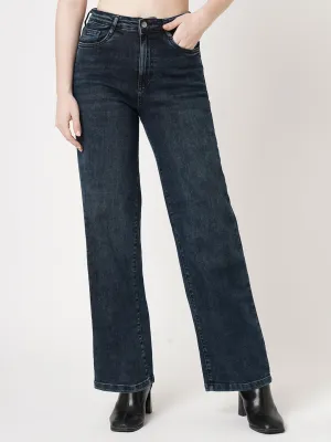 Women High Rise WIDE LEG Jeans