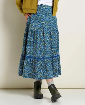 Women's Marigold Tiered Midi Skirt