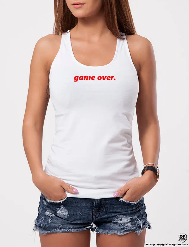 Women's T-shirt With Sayings " Game Over" WTD26 Red