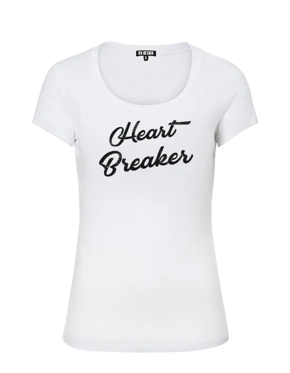 Women's T-shirt With Sayings "Heart Breaker" WTD382